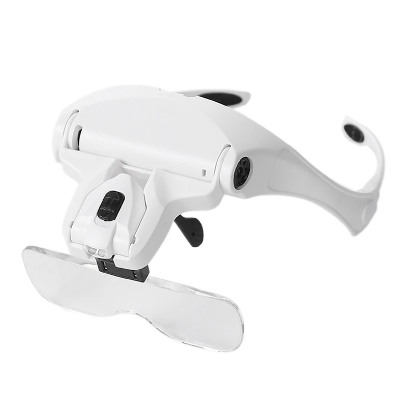 

9892B2 LED Illuminated Head Magnifier Collection 1X 1.5X 2X 2.5X 3.5X With 5 Magnifying Lenses