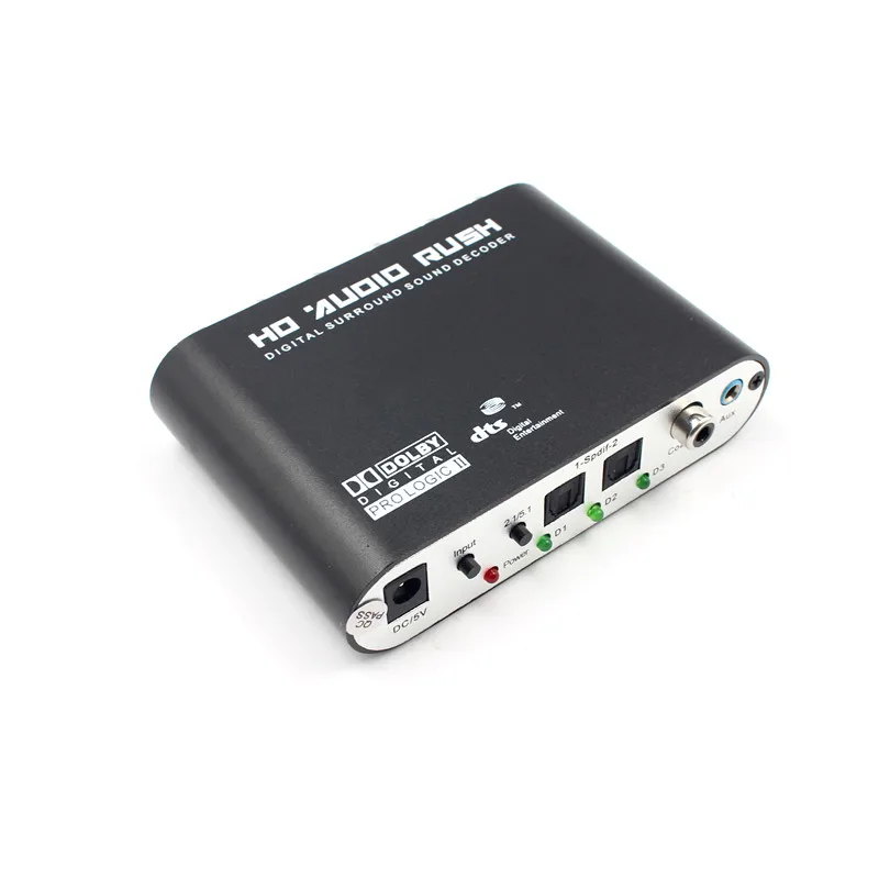 

DT01 Fiber + coaxial 5.1 channel audio output DTS Dolby /AC-3 decoder DAC