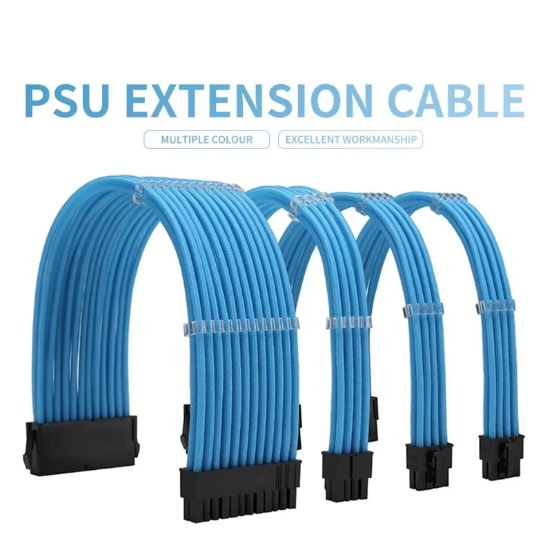 

Комплект удлинительных кабелей для блока питания серии NCK1, однотонный комбинированный кабель 300 мм ATX24Pin PCI-E8Pin CPU8Pin с гребнями