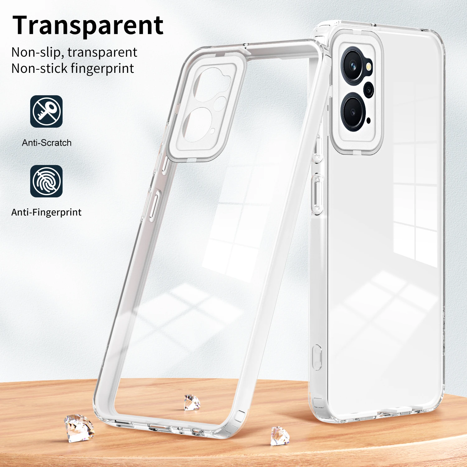 

3 IN 1 Frame Clear Case for OPPO Realme 9i A36 A76 A96 4G Luxury Armor Shockproof Soft Edges Hard Phone Cover Realme9i OPPOA76