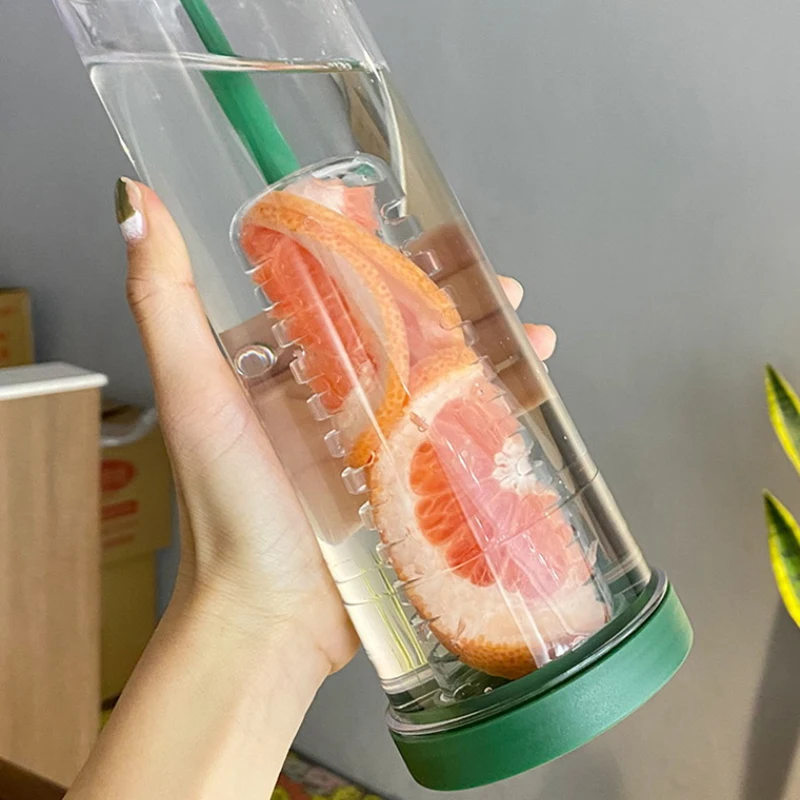 Портативная пластиковая бутылка для воды фруктов и чая. Легкие спортивные