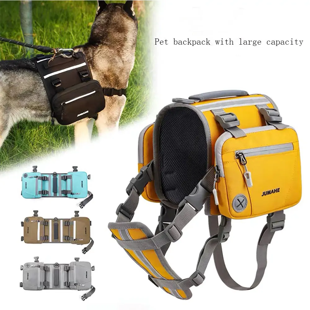 

Adjustable Medium and Large Dog Backpack School Bag Leash Vest Type Pet Chest Strap