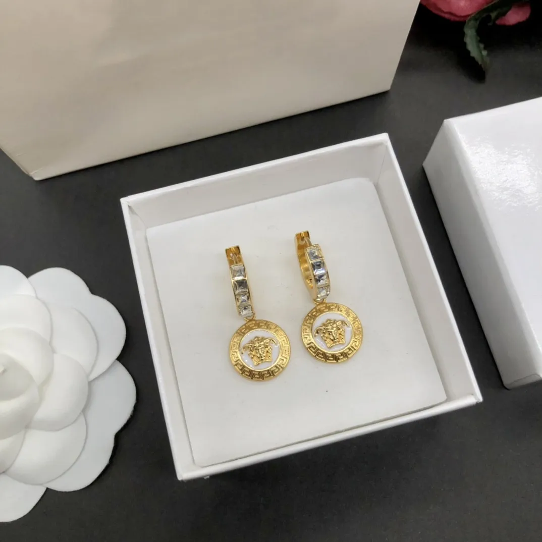

European and American fashion retro human head earrings