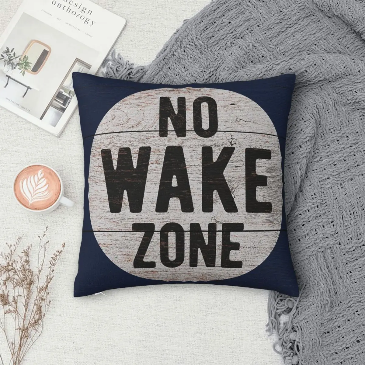 

No Wake Zone Pillowcase Polyester Pillows Cover Cushion Comfort Throw Pillow Sofa Decorative Cushions Used for Home Bedroom Sofa