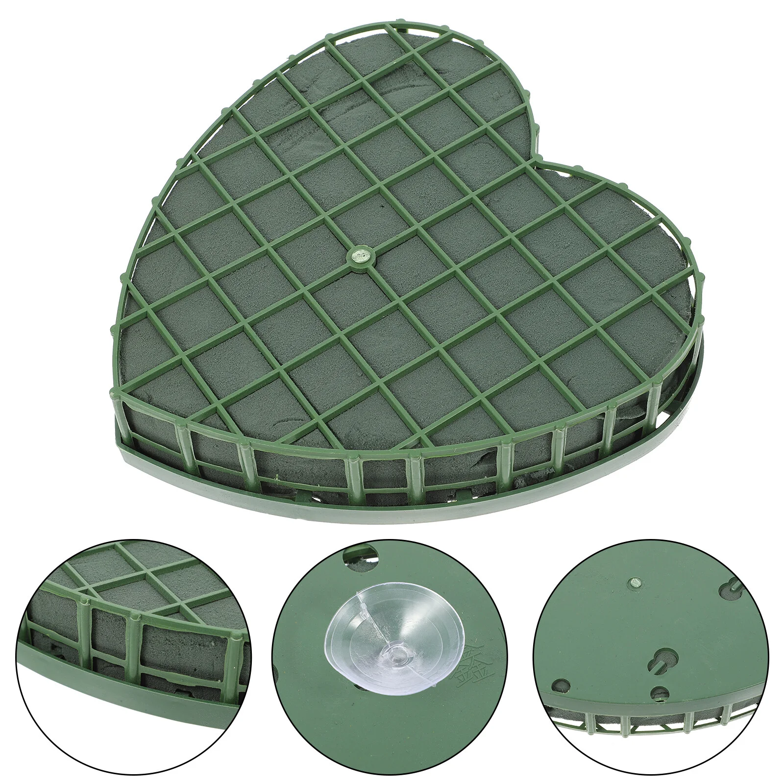 

Heart Floral Wet Floral Blocks Green Fresh Floral Bricks Floral Arrangement for Florist Floral Wedding Car Arrangement 20cm