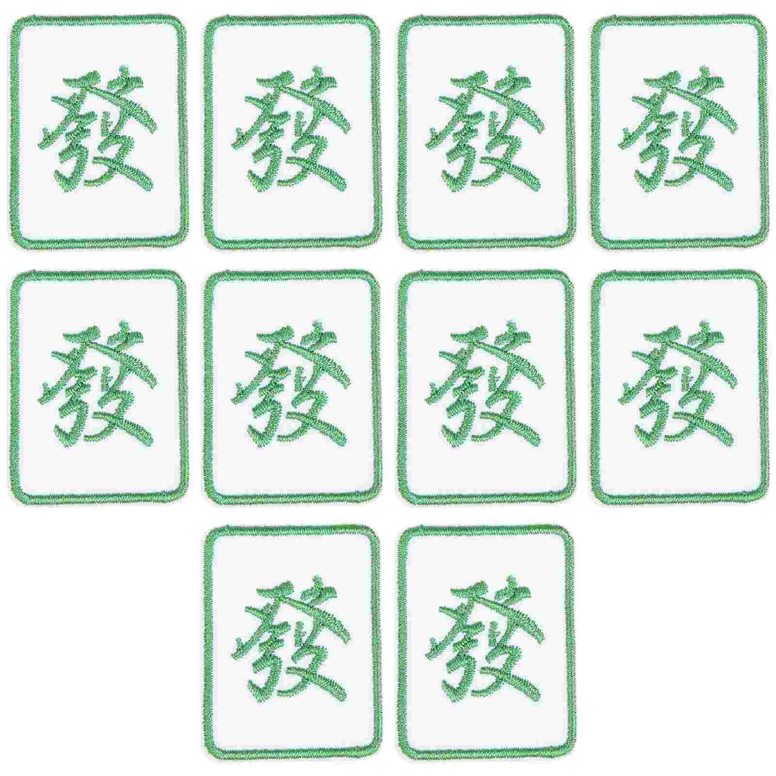 

Mahjongiron Embroidered Chinese Applique Appliques Patchembroidery Repair Backpacks Tile Sew Sewing Clothing Accessories Clothes