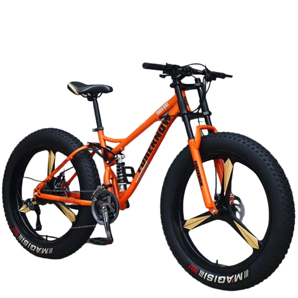 

26 Inch Mountain Bicycle Adult Variable Speed Bike High Carbon Steel Frame Thick And Wide Wear Resistant Tires Disc Brake