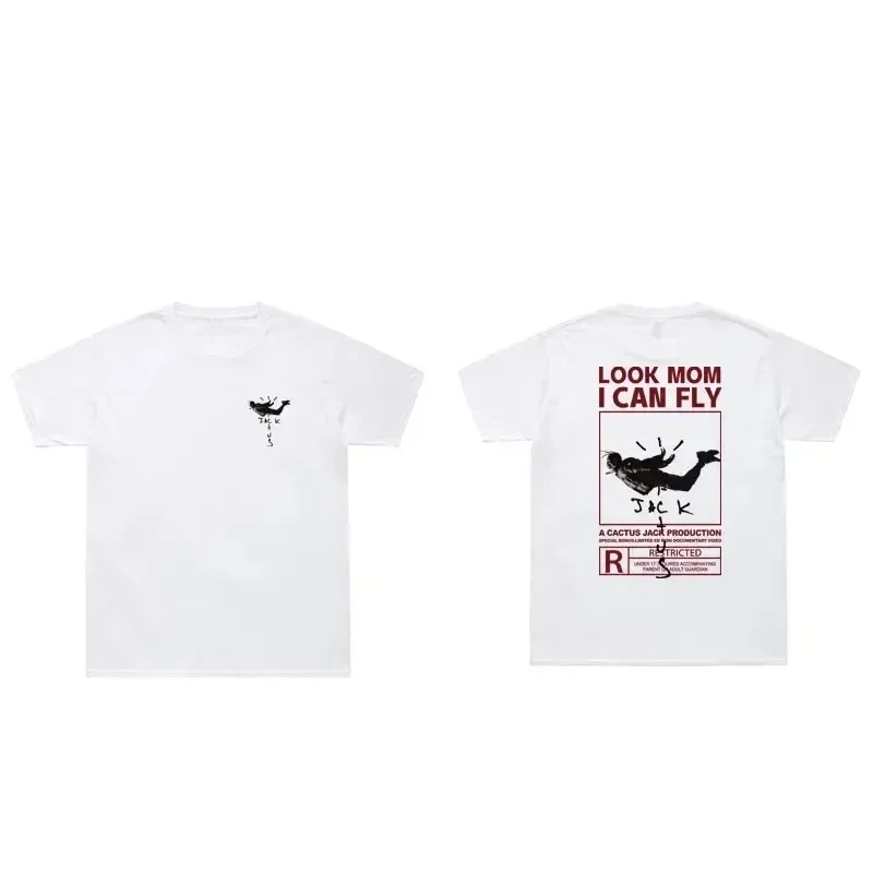 Хлопковая Брендовая Футболка С Принтом Кактуса Джека Уличная Одежда