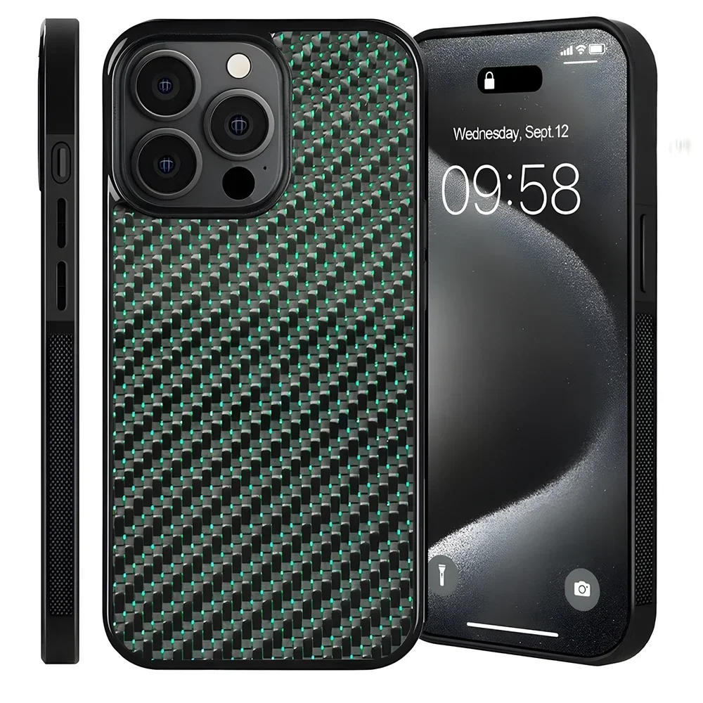 Настоящий кованый крутой чехол для телефона из саржевого волокна углеродного