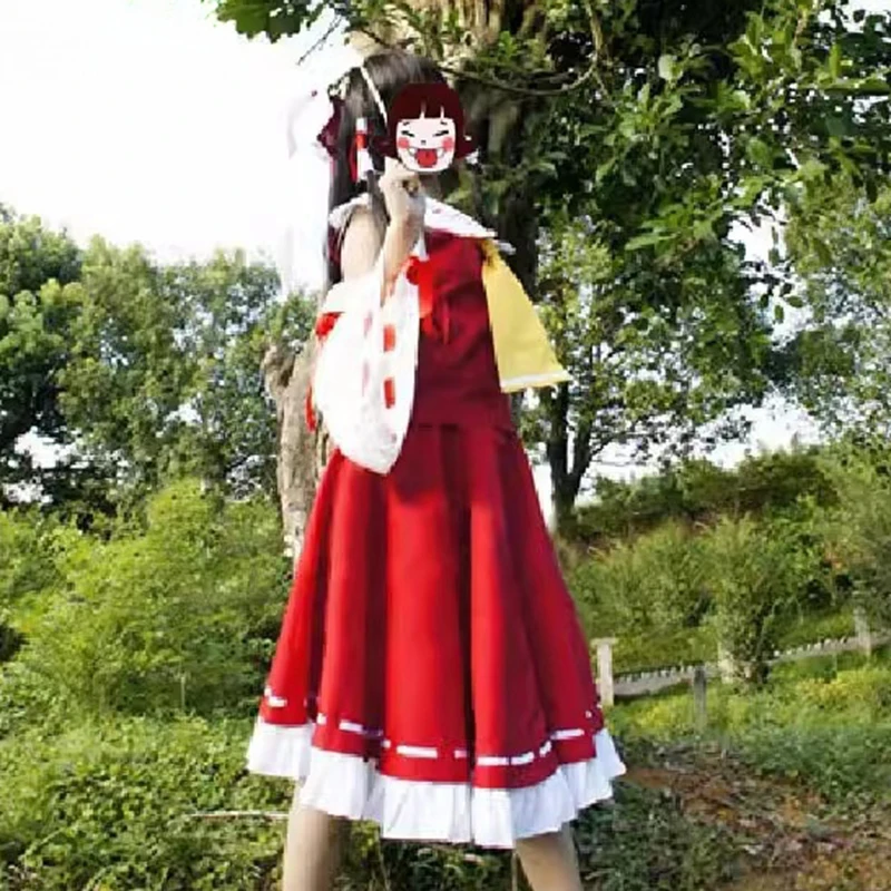 Фото Костюм для косплея Hakurei Reimu из аниме Touhou Project, женская форма в стиле микофуку, полный комплект одежды №1
