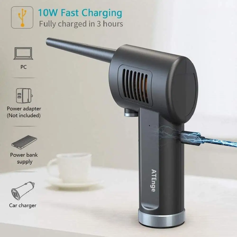 cordless air duster for computer cleaning replaces compressed spray gas cans rechargeable cleaner blower for computer camera free global shipping