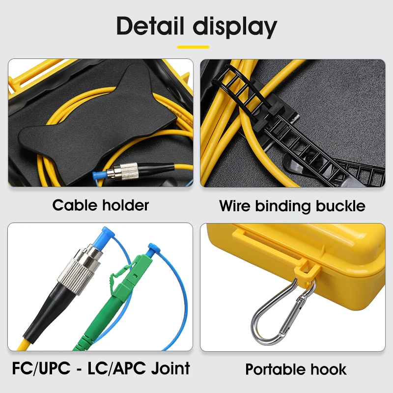 OTDR Fiber Tester FC/UPC-LC/APC Test Extension Cable Fiber Jumper Box 500M 1000M 2000M