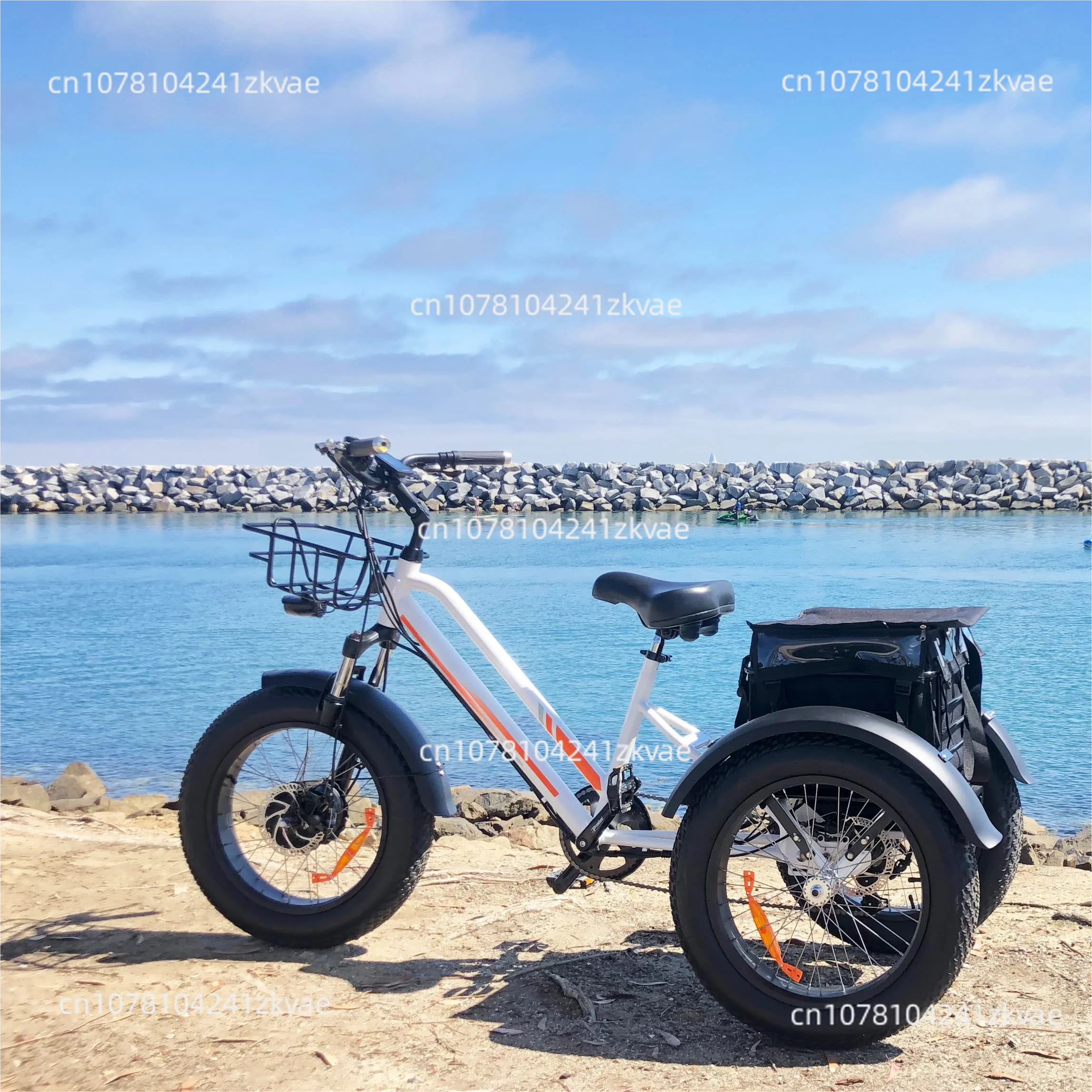 Электрический велосипед с толстыми шинами 750 Вт трехколесный электрический