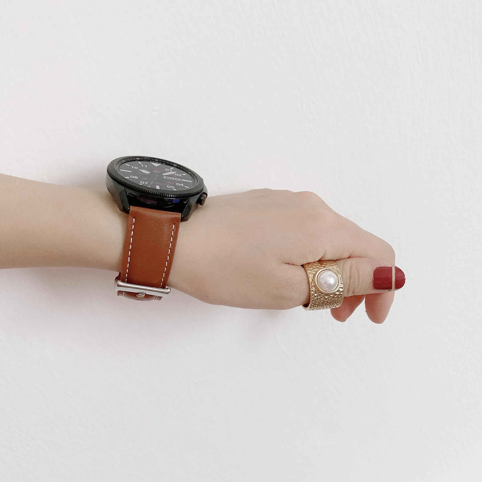 20mm 22mm Leather Strap For Samsung galaxy watch galaxy watch 4 3 5 Pro 46m Active2 Gear S3 Bracelet For Huawei Watch GT3/2Pro