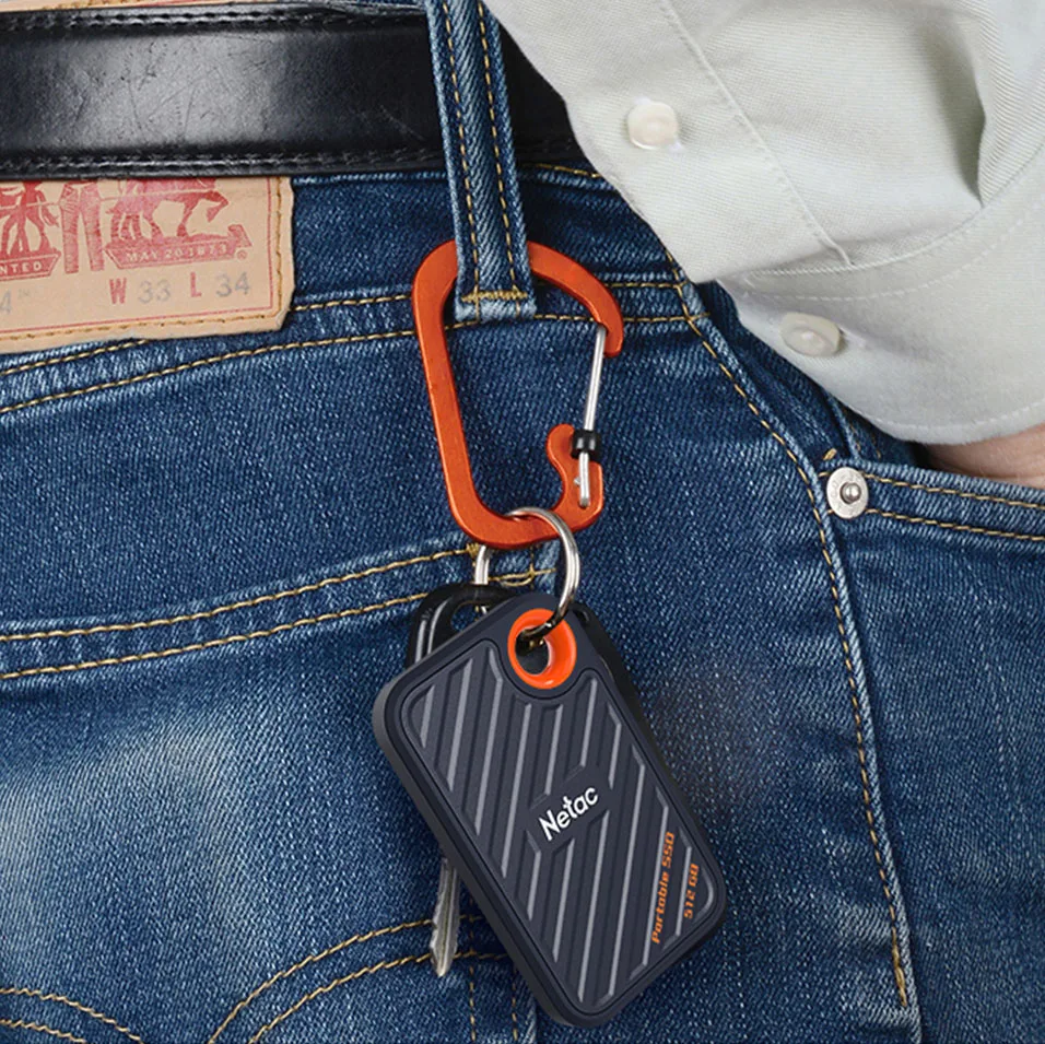 Портативный SSD-накопитель Netac внешний жесткий диск 1 ТБ 512 ГБ USB Gen2x2 Type-C SSD HDD для