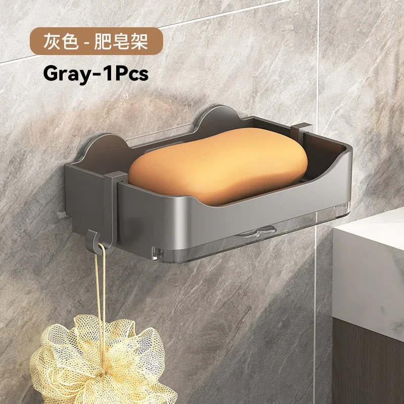 

Держатель для мыла для ванной комнаты, настенный держатель для мыльной губки, органайзер, двойная дренажная мыльница, аксессуары для ванной комнаты