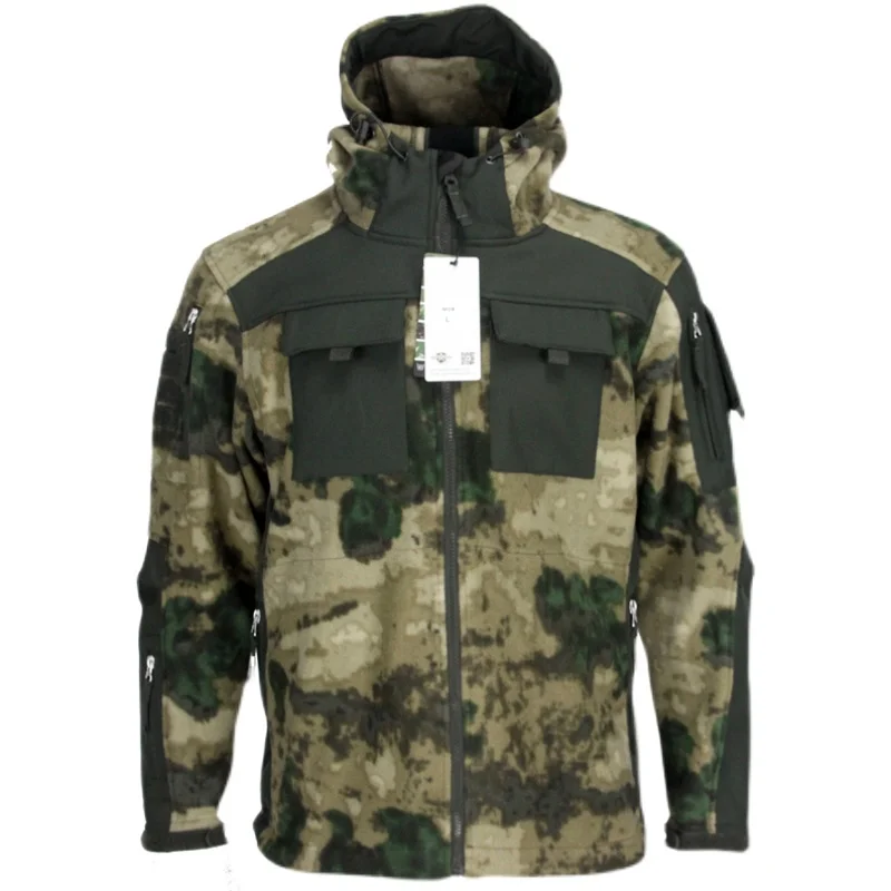 

Military Fan Special Forces Storm S Hooded Fleece Tactical Soft Shell Coat Spring and Autumn Outdoor