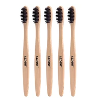 2pcpack 5pcspack black bamboo toothbrush eco friendly brush tooth brosse soft charcoal toothbrush nano tooth brush adults