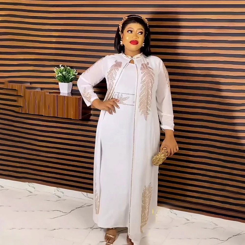 Комплект из 2 предметов африканские платья для женщин вечернее свадебное платье