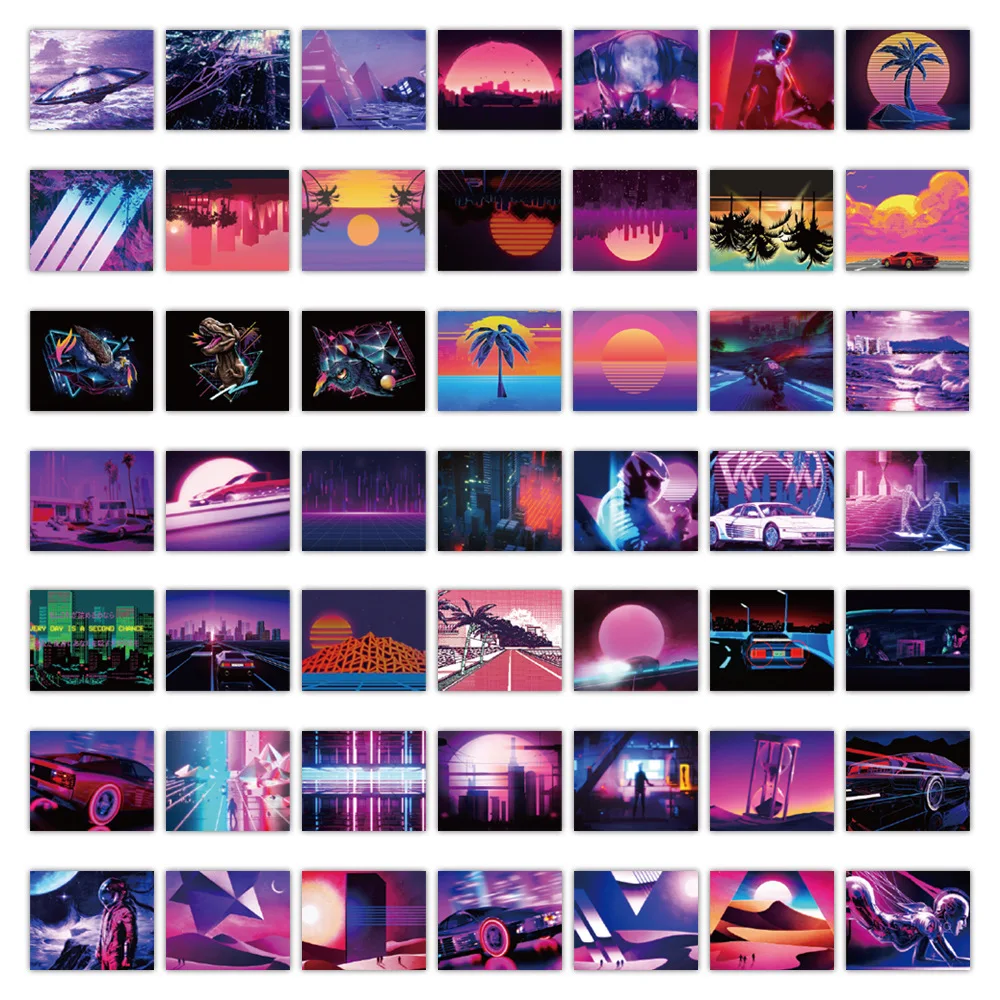 

Стикеры лазерные в стиле ретро для девушек, 10/52 шт.