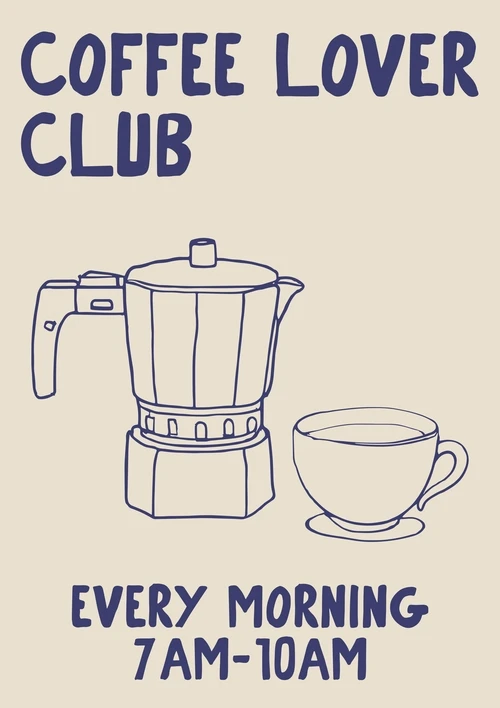 

Hand Drawn Kitchen Moka Pot Coffee Pasta Lover Wine and Cheese Food Print Wall Art Canvas Painting Poster Living Room Home Decor