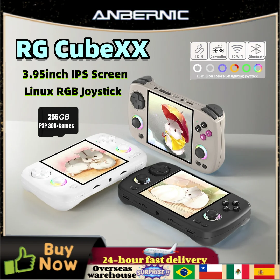 Портативная игровая консоль ANBERNIC RG CubeXX 3 95-дюймовый IPS-экран система Linux 64-битная