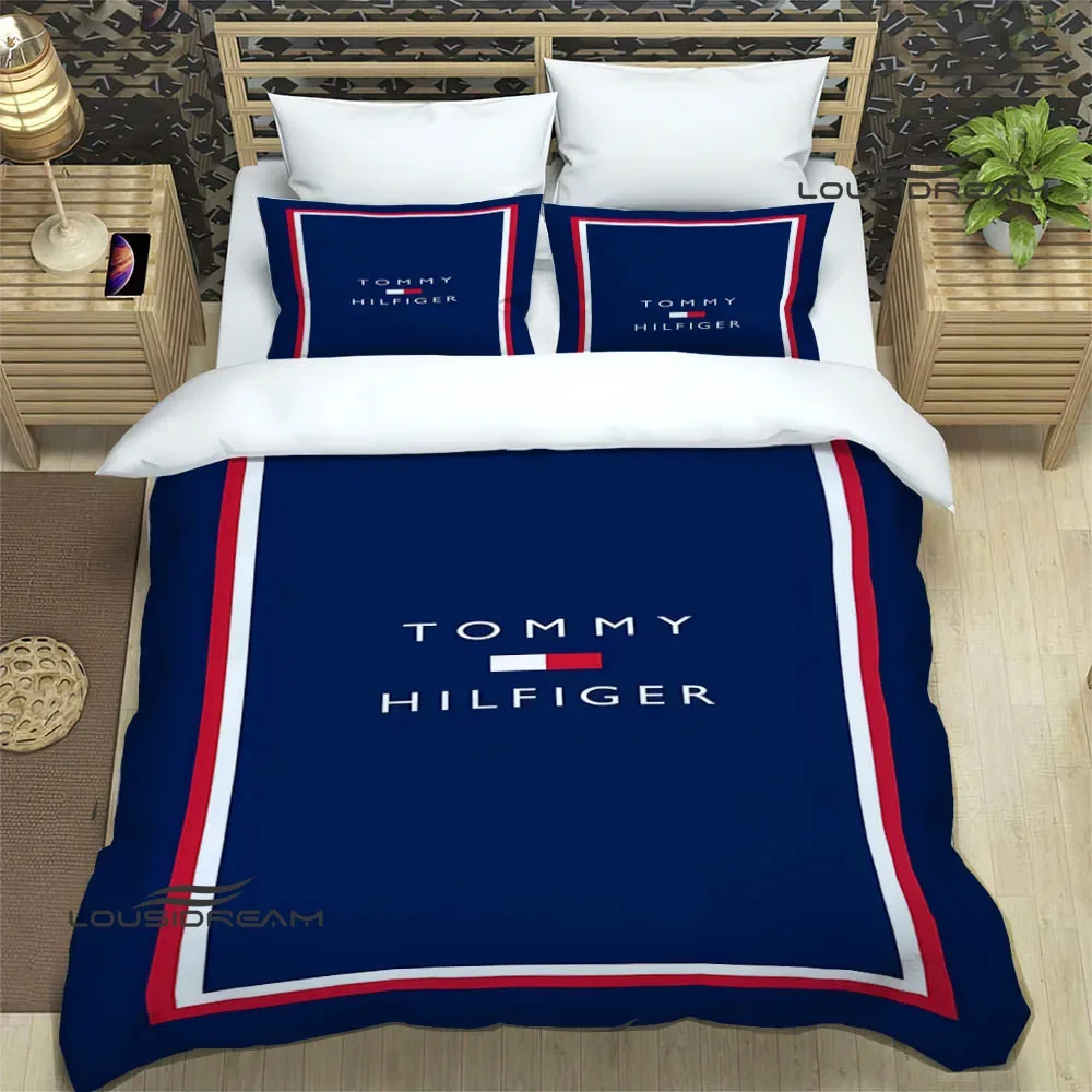 

Комплект постельного белья T-Tommy-hilfiger с принтом, изысканные комплекты постельного белья, пододеяльник, простыня, Семейный комплект постельного белья, роскошный подарок на день рождения
