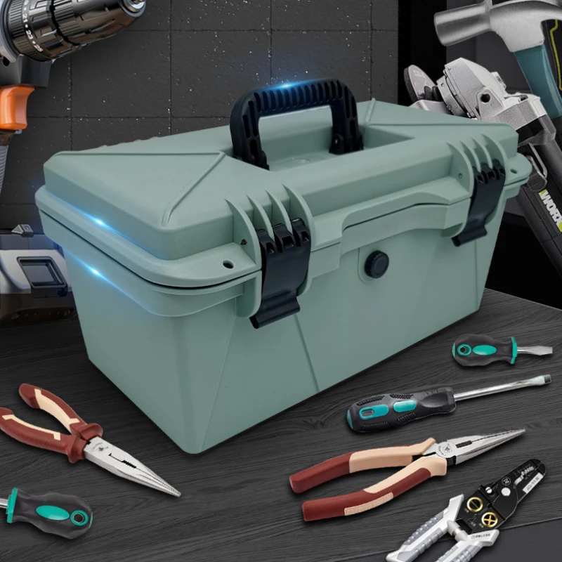 Waterproof Toolbox Portable Tool Box Seal Safety Box Shockproof Case Large Hardware Electrician Storage Box Car Repair Toolbox