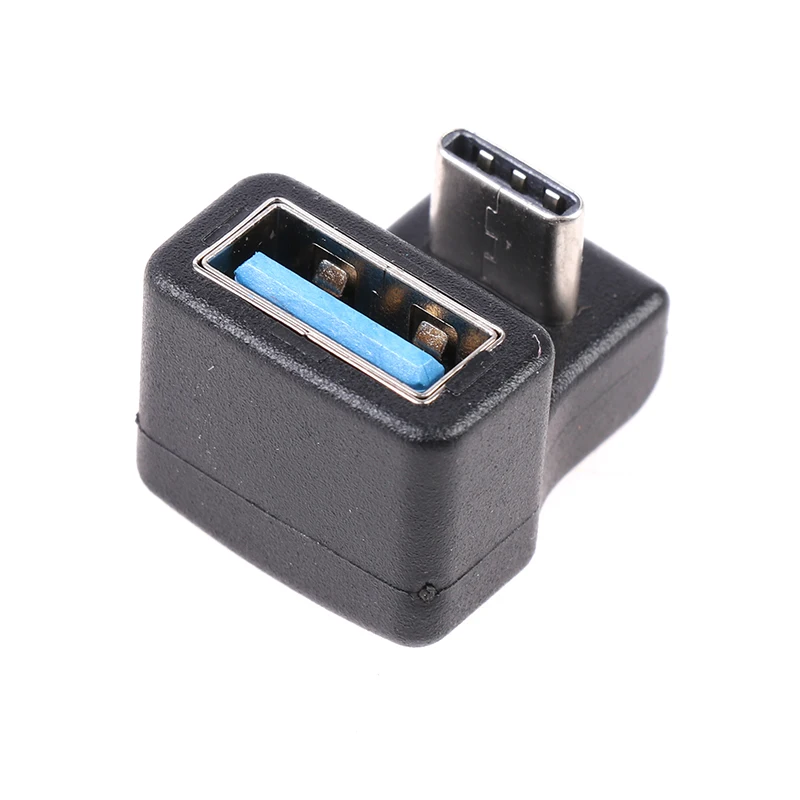 

180 Degree Up & Down Angled Type-C USB OTG To USB 3.0 Female Extension Adapter for Mobile Tablet U Disk Card Reader
