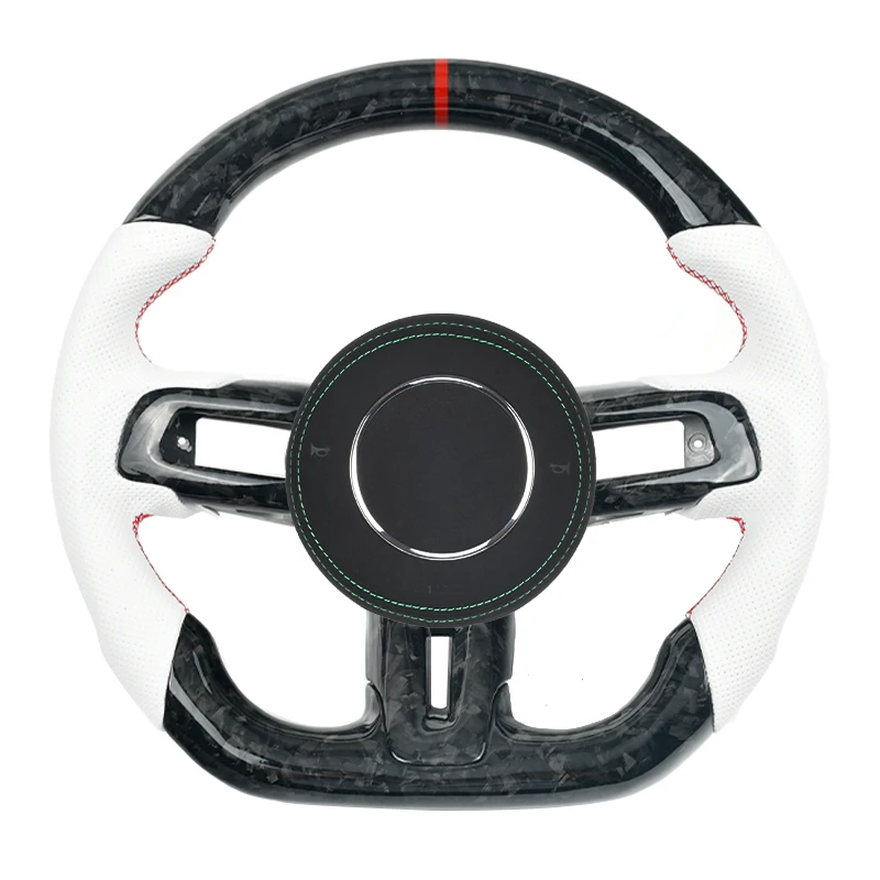 

Real Carbon Fiber Steering Wheel For Ford Mustang GT 2018 2019 2020 2021 2022 Racing Steering Wheel Customized