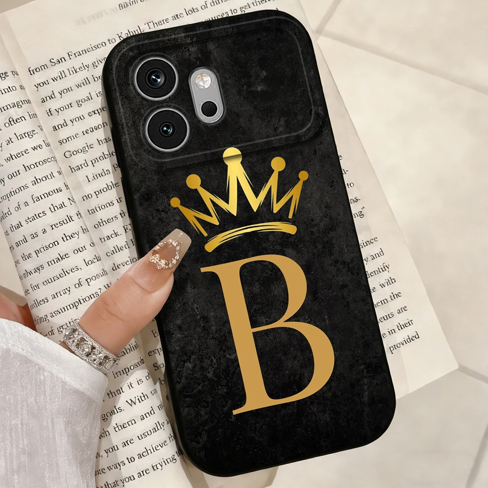 Фото Чехол для телефона Honor 600 Pro 5G Luruxy Crown A to Z Letters, гладкий защитный противоударный чехол для Honor600 Pro Fundas Capa №3