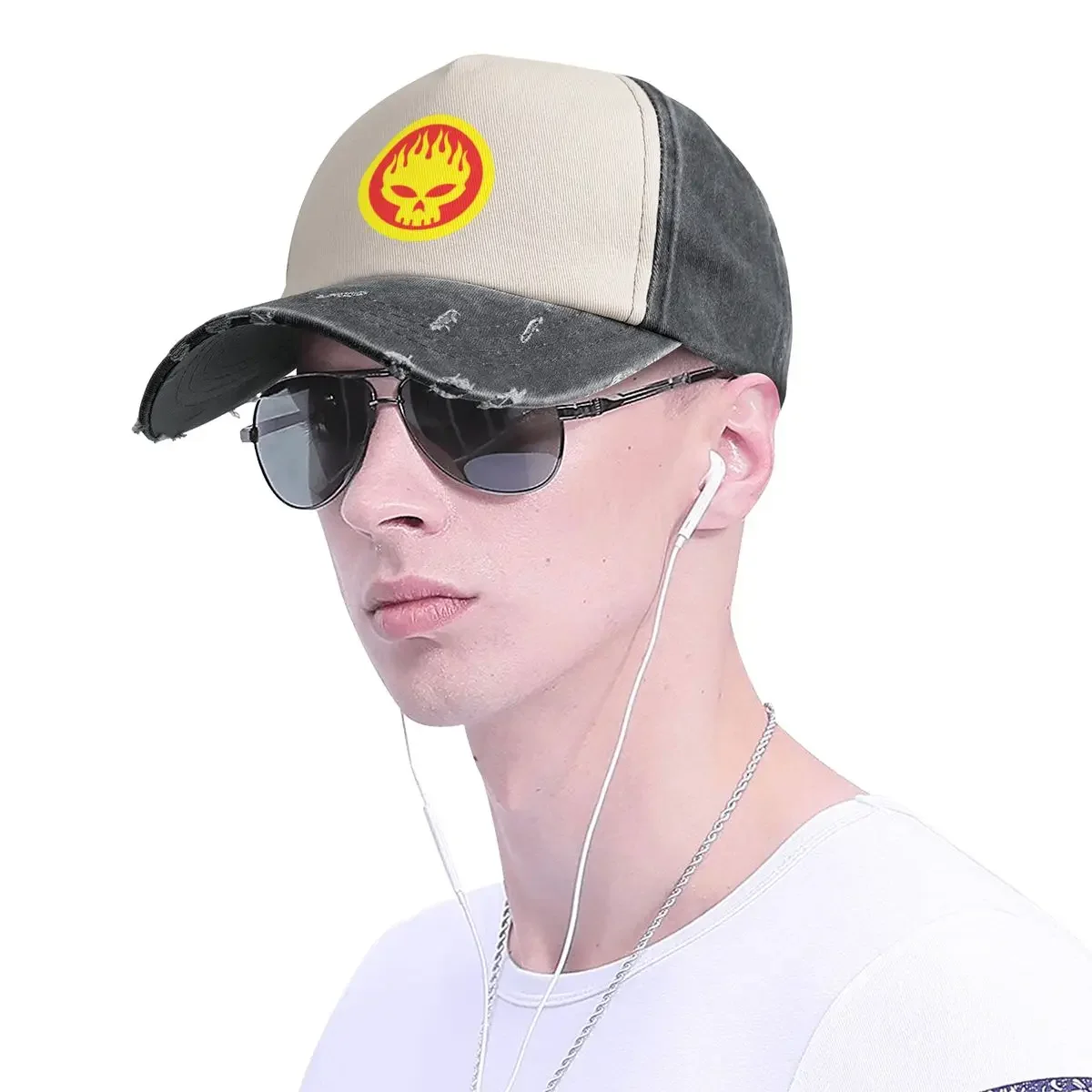 Бейсболка Manic Skull Merch черная шляпа большого размера для гольфа милая роскошная