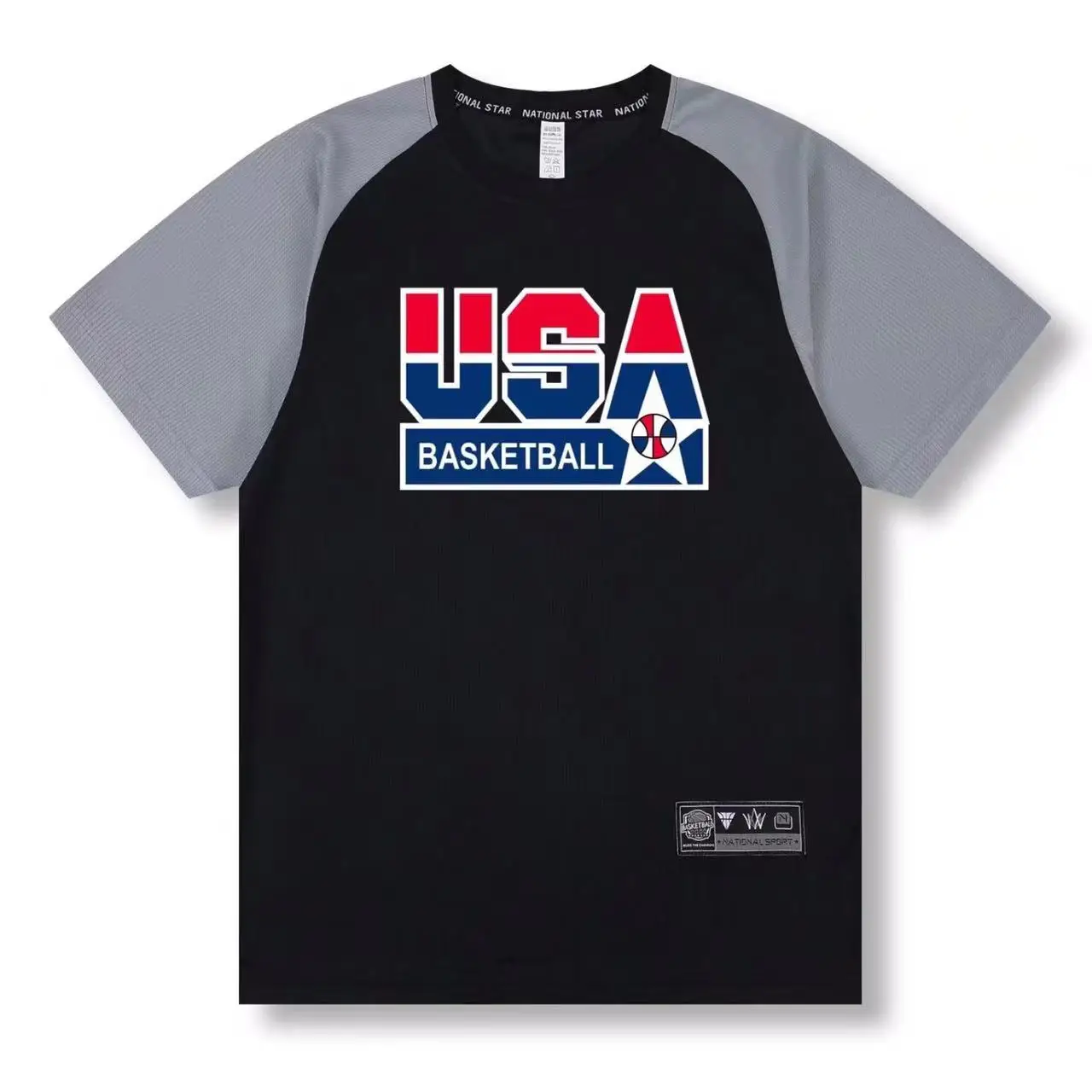 

2022 Basketball T-shirt Quick Dry Breathable Fitness Sports Wear Tops Elastic New Freestyle Slim Fit O Neck
