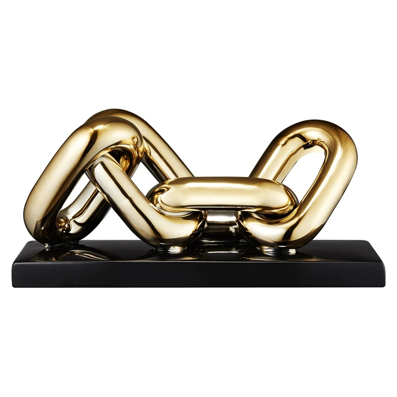 

Living Room Modern Gold Chain Decor Home Coffee Table Sculpture Shelves Art Pieces For Living Room