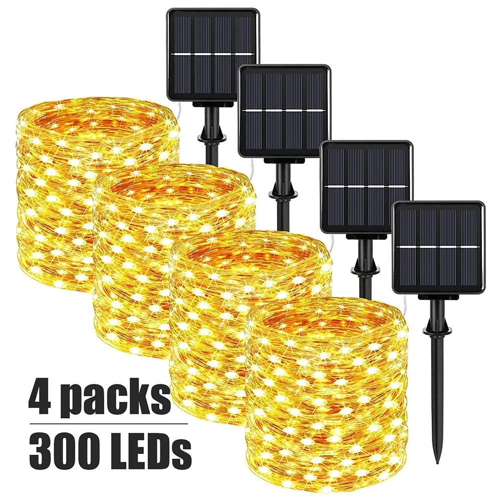 

32m/22m/12m/7m Solar Led Light Outdoor Festoon Led Lamp Solar Garden Outdoor Fairy Garland String Christmas Decor 4/3/2/1pack