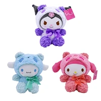 sanrio cartoon kawali kuromi hello kitty my melody cinnamoroll pillow plush toys soft stuffed dolls for kids birthday gifts