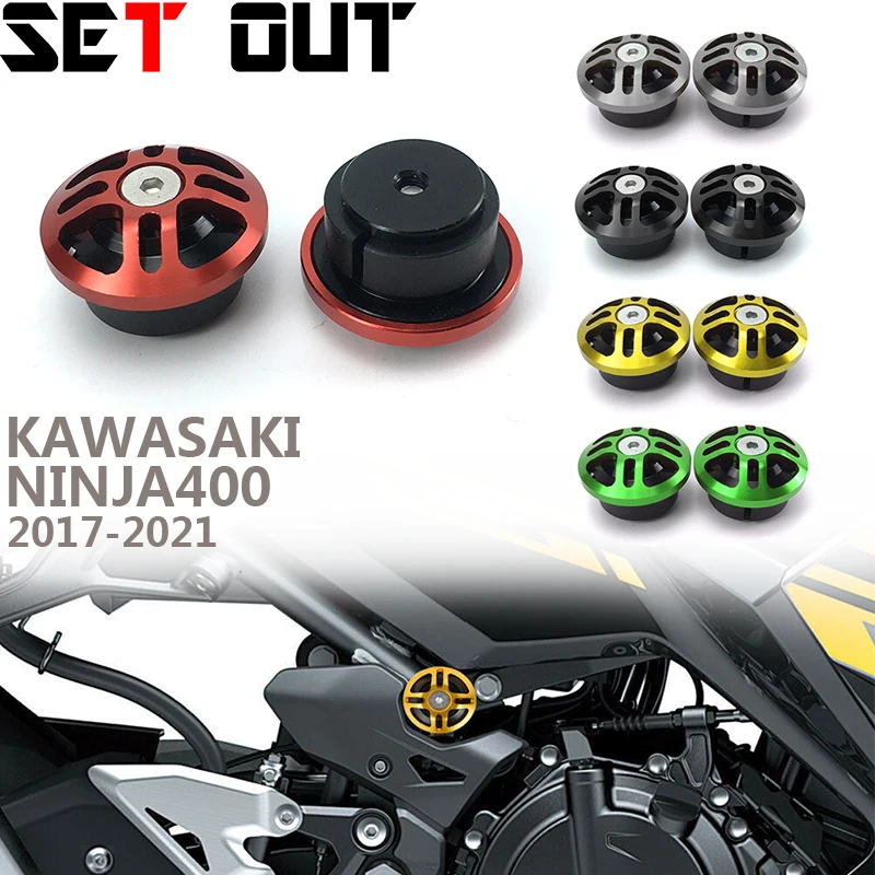 

For KAWASAKI NINJA400 2017-2021 NINJA-400 Z400 19-21 Motorcycle Accessories Swingarm Spools Slider Stand Screws Decorative Cover