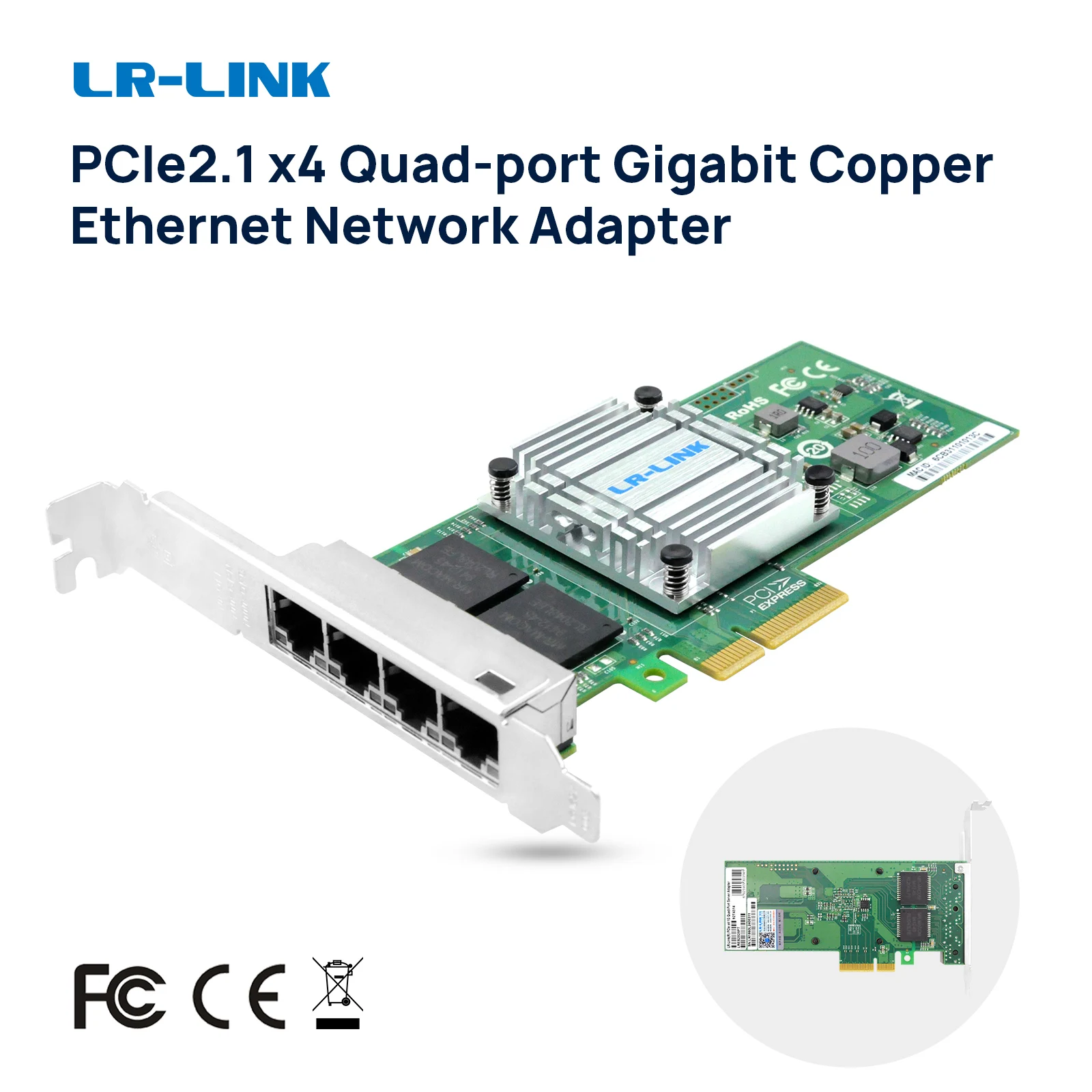 LRES2025PT PCIe2.1 x4 4-     Ethernet (Net-swift WX1860A4)