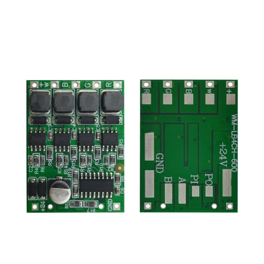 Фото Плата DMX512 для управления RGBW-светодиодами, четырехканальная, полноцветная, с декодированием, 600 мА, мощность 8-48 Вт №1