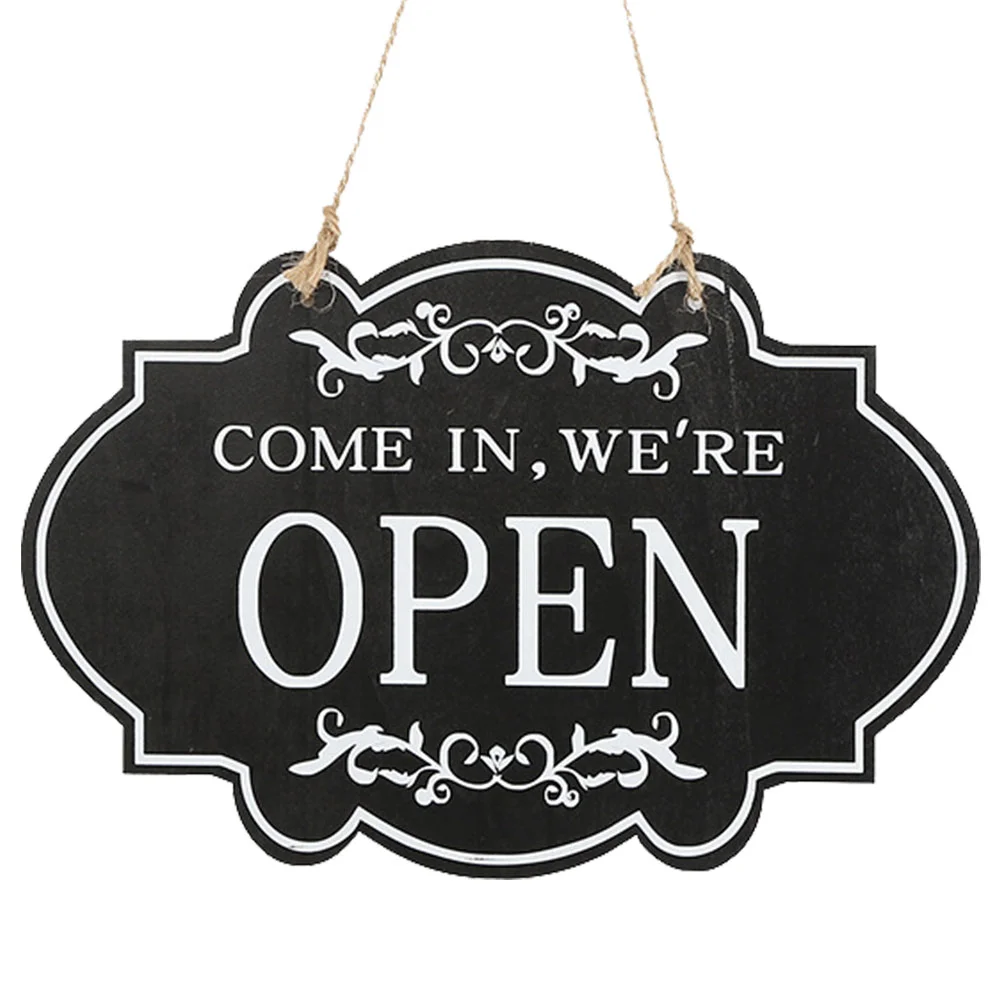 

Sign Door Open Plaque Closed Hanging Welcome Signs Wood Business Slate Numbers Restaurant Vintage House Party Front Retro