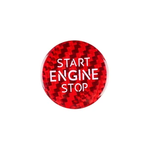 Carbon Fiber One-button Start Button Sticker For Volkswagen Old Touareg/Phaeton Car Interior Parts