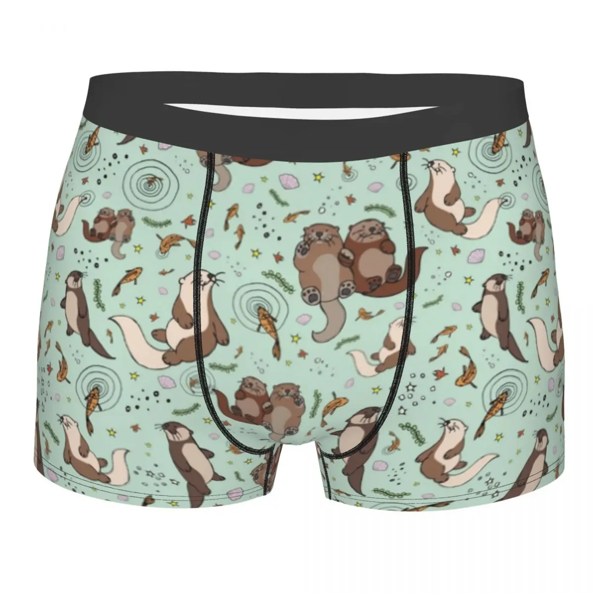 

Мужские трусы-боксеры Otters в синем цвете, мягкие шорты, нижнее белье