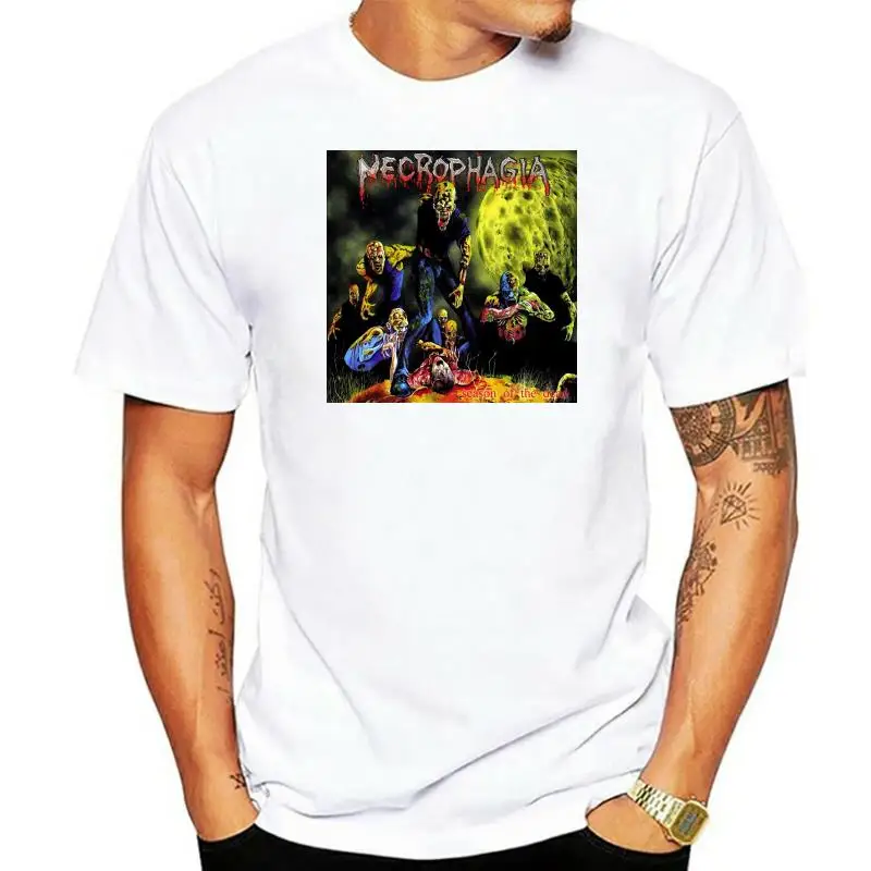 

Новая мужская черная футболка Necrophagia Death Metal Band, размер S M L XL 2XL 3XL