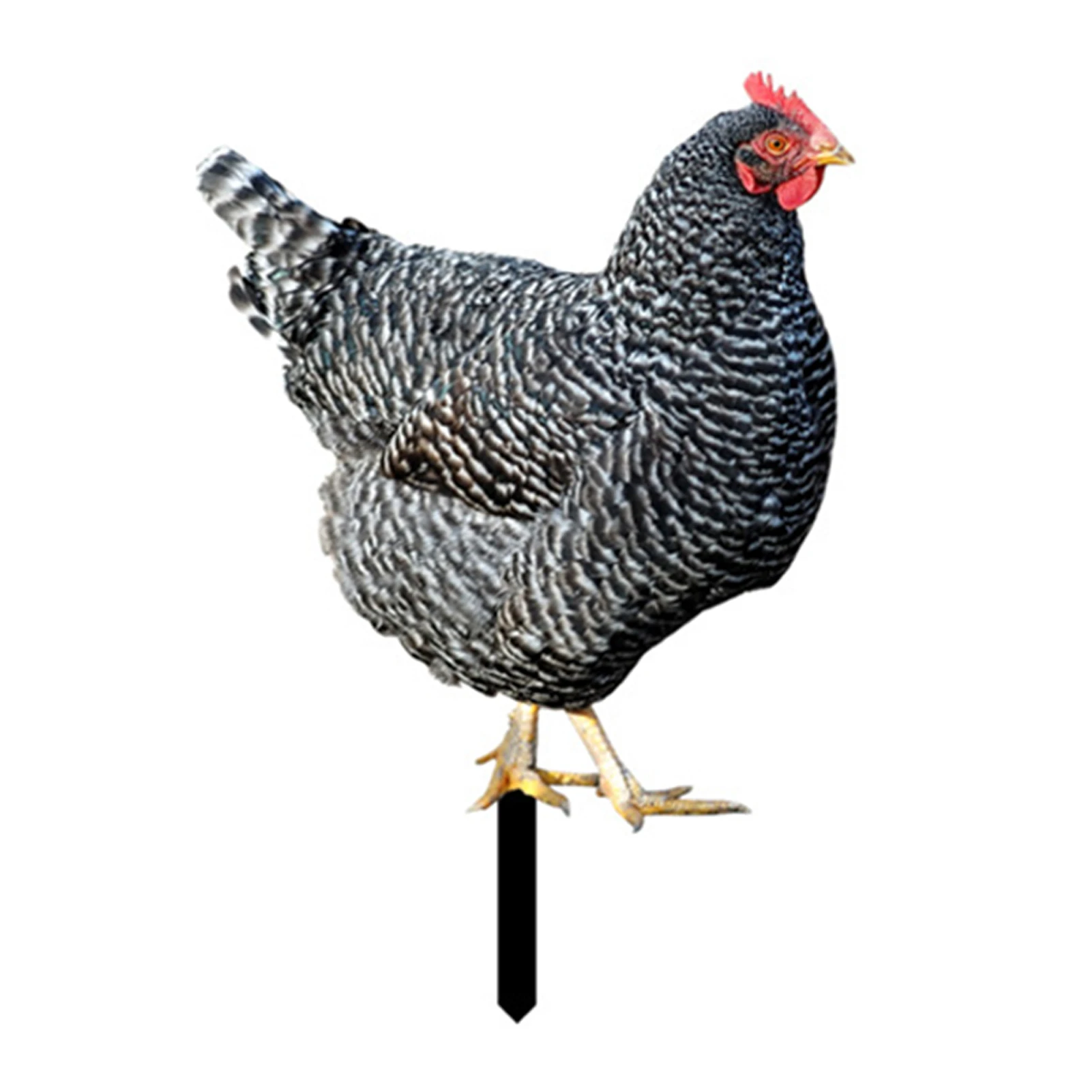 

3PCS Decorative Chicken Yard Art Acrylic Double Sided Printing Animal Signs for Courtyard Patio and Yard