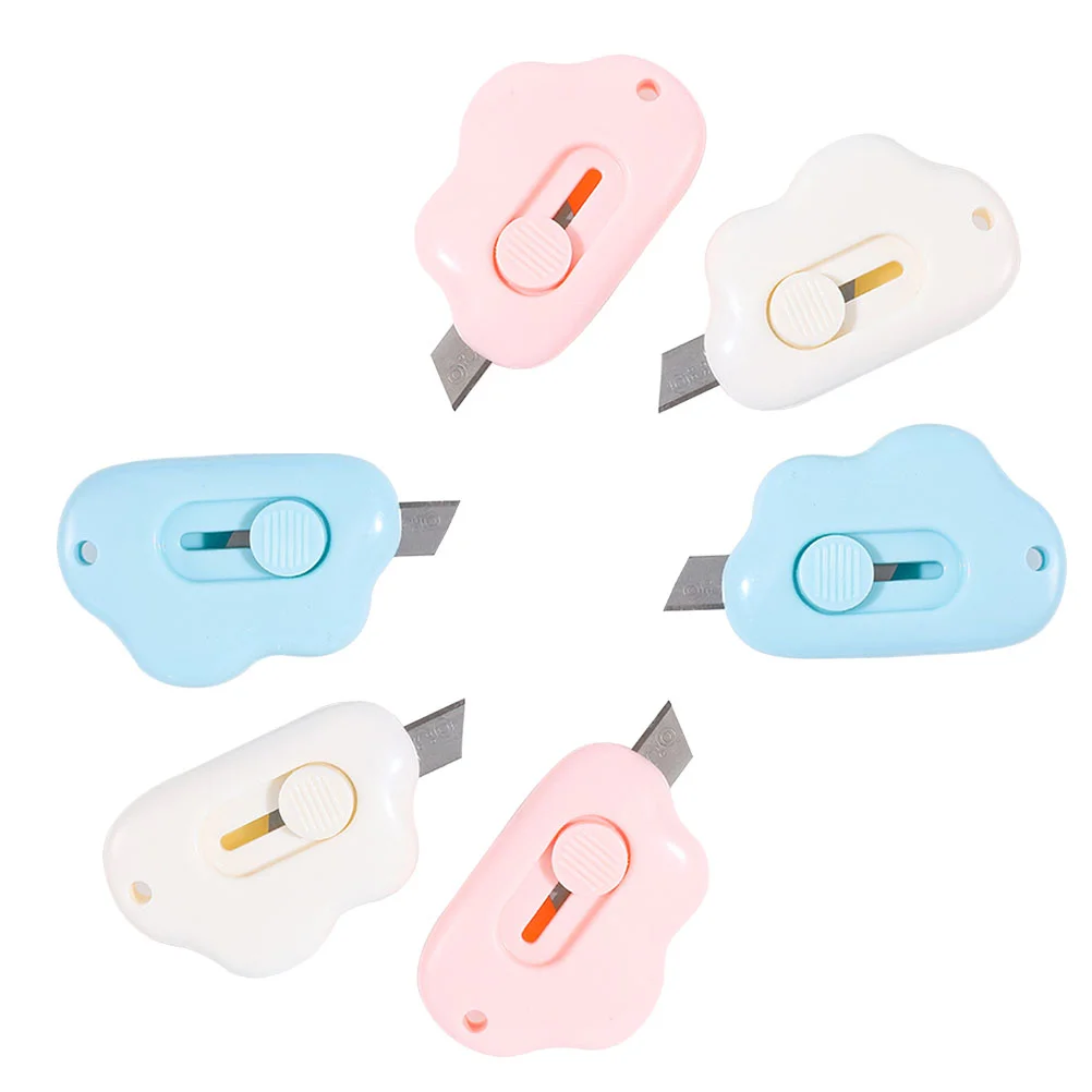 

6Pcs Plastic Paper Cutter Adorable Wallpaper Cutter Express Box Cutting Tool