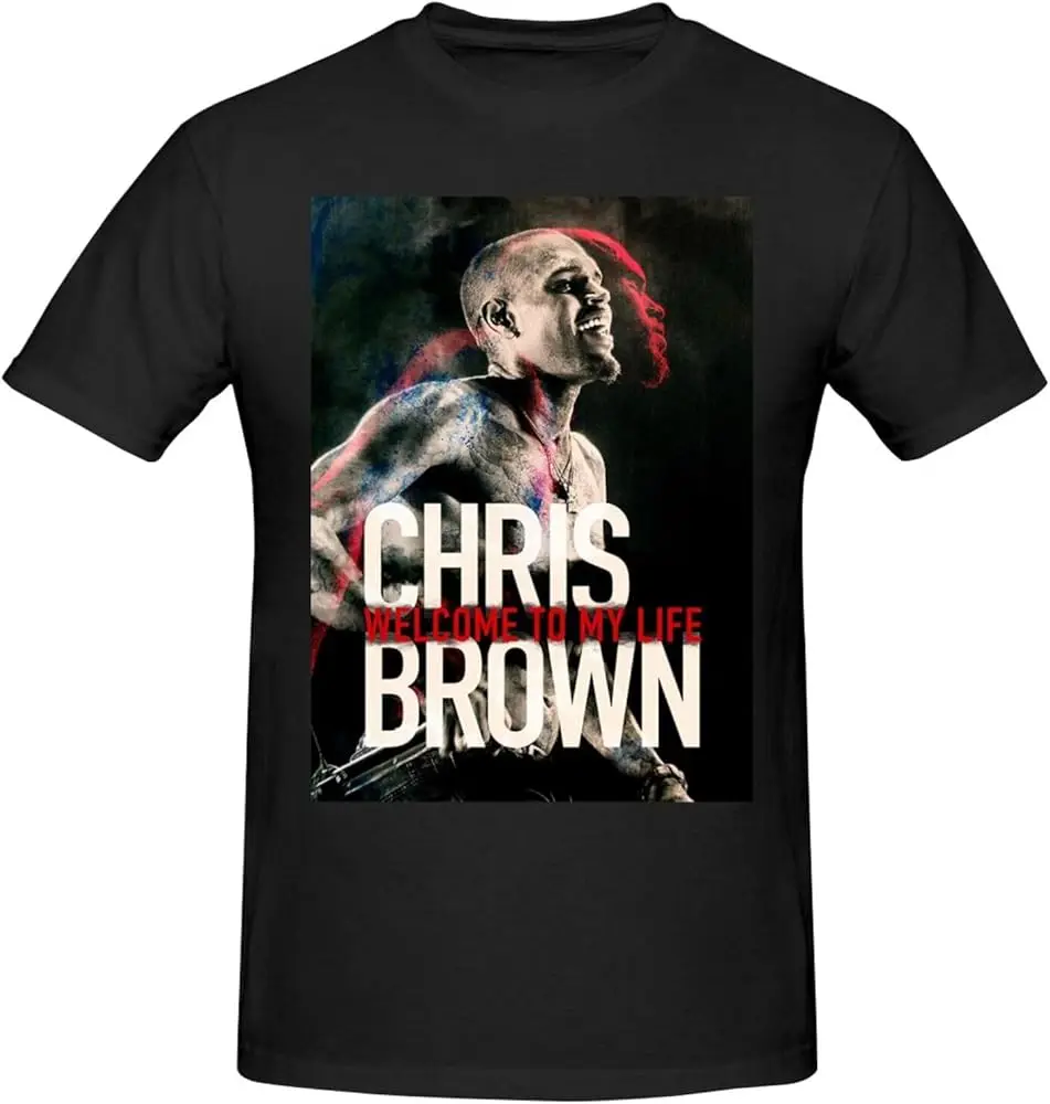 Мужская хлопковая рубашка с коротким рукавом круглым вырезом |