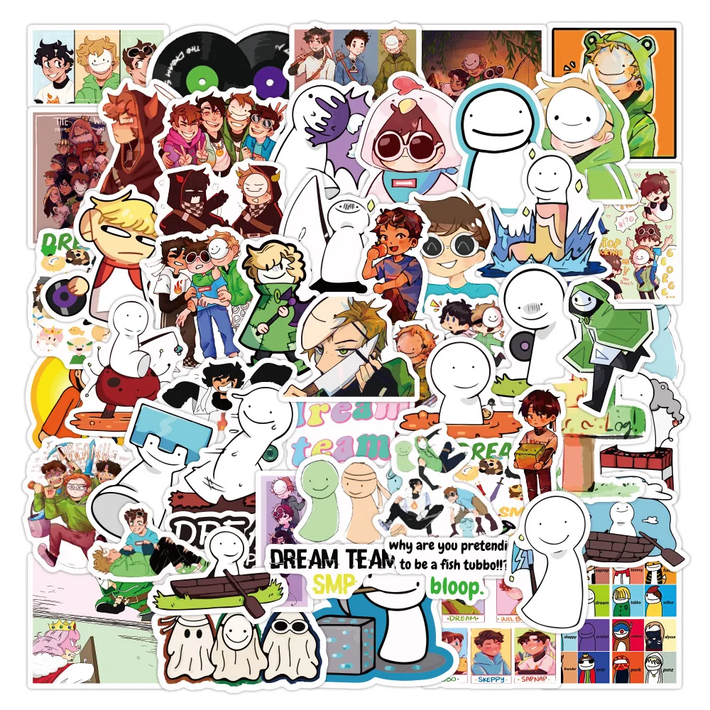 

10/30/50PCS Cartoon Anime Dream Smp Graffiti Stickers Aesthetic Guitar Fridge Laptop Skateboard Kids Waterproof Sticker Decal