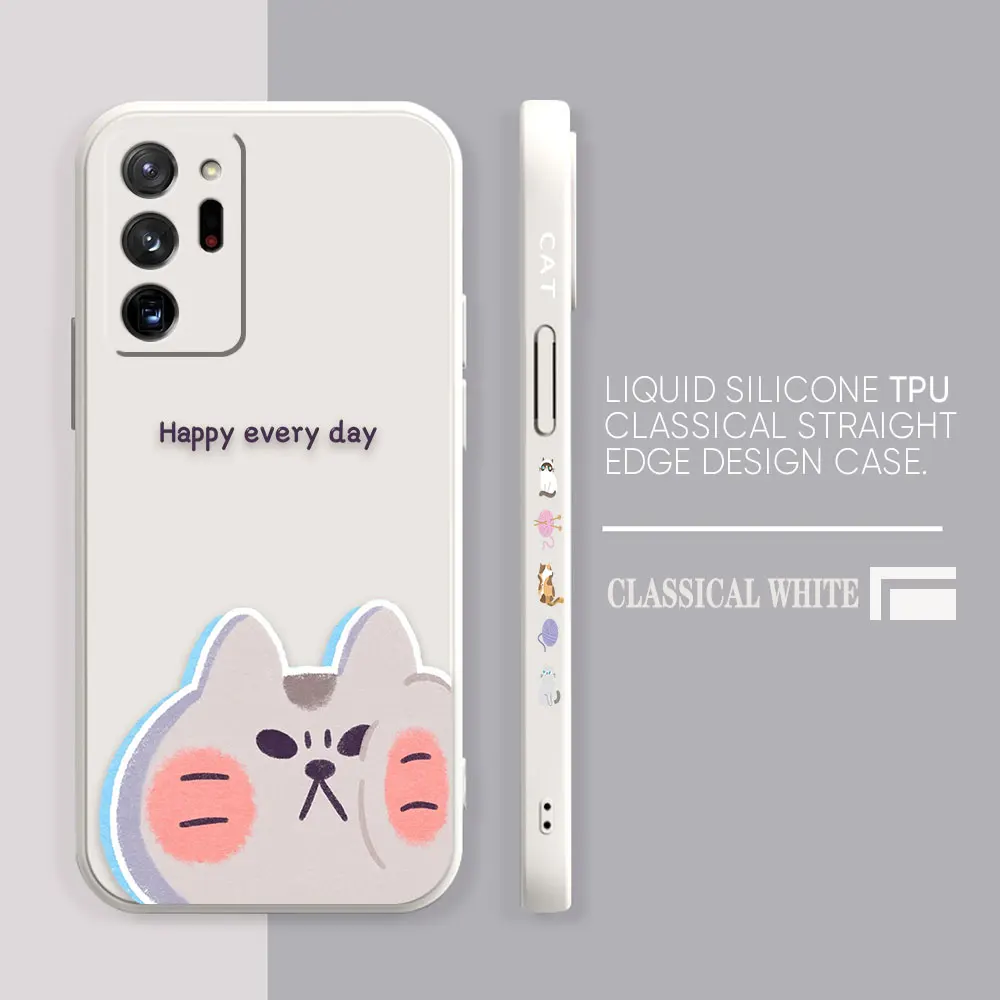 Case For Samsung Galaxy A90 A80 A70 A60 A50 A40 A30 A20 A10 Note 20 10 M33 Pro Plus Lite Ultra 4G 5G Case  Happy Cute Couple Cat