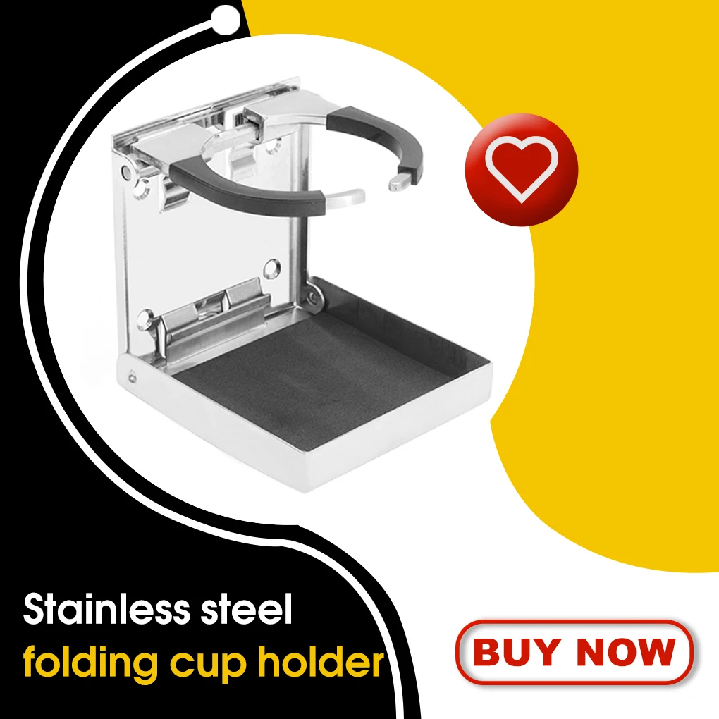 

Автомобильный держатель для стаканчиков из нержавеющей стали складной держатель для бутылки воды для напитков поддержка с винтами аксессу...