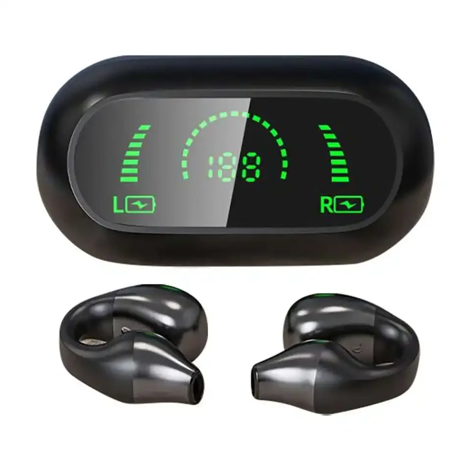 

Wireless Ear Clip Bluetooth Earphone Noise Canceling Private Mode Large Battery Gaming Headphones No Delay S03